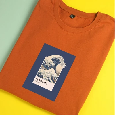 Áo thun tay ngắn unisex Chodole cho cả nam và nữ, chất liệu vải cotton in hình Pantone - The Great Wave