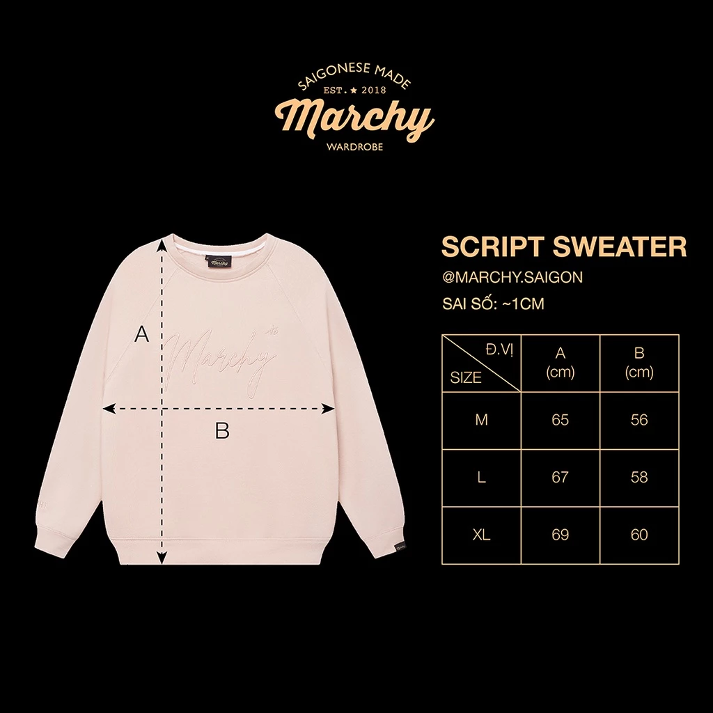 MARCHY - Script Sweater - Áo tay dài
