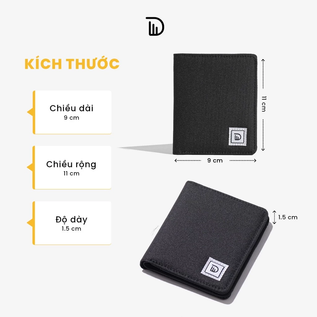 Ví vải DIM Basic Wallet 2 Form Đứng