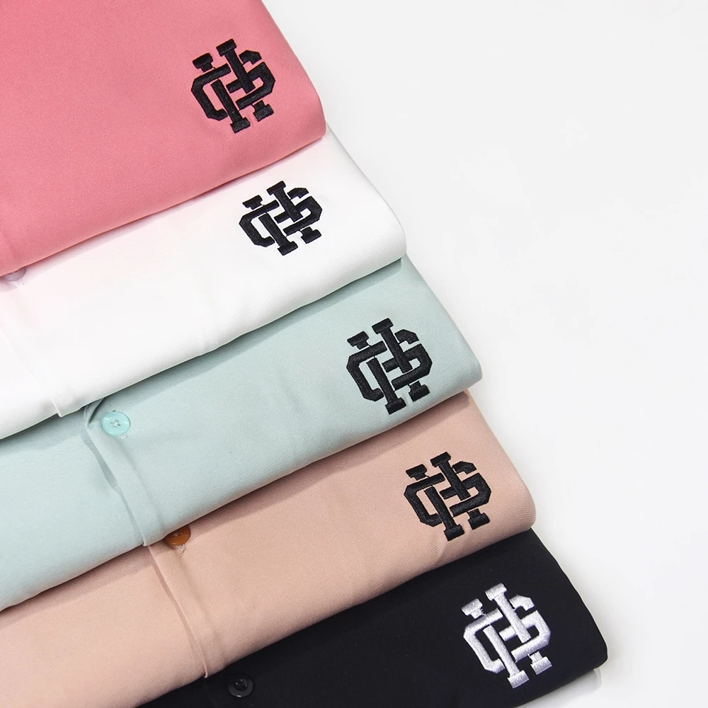 Áo sơ mi nam tay ngắn vải satin unisex Basic Shirt chính hãng HUGU chống nhăn thấm hút mồ hôi