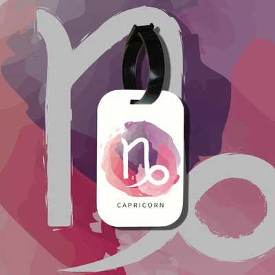 Thẻ hành lý của chodole làm bằng gỗ ép cán nhựa cao cấp in hình Cung hoàng đạo Capricorn Ma Kết