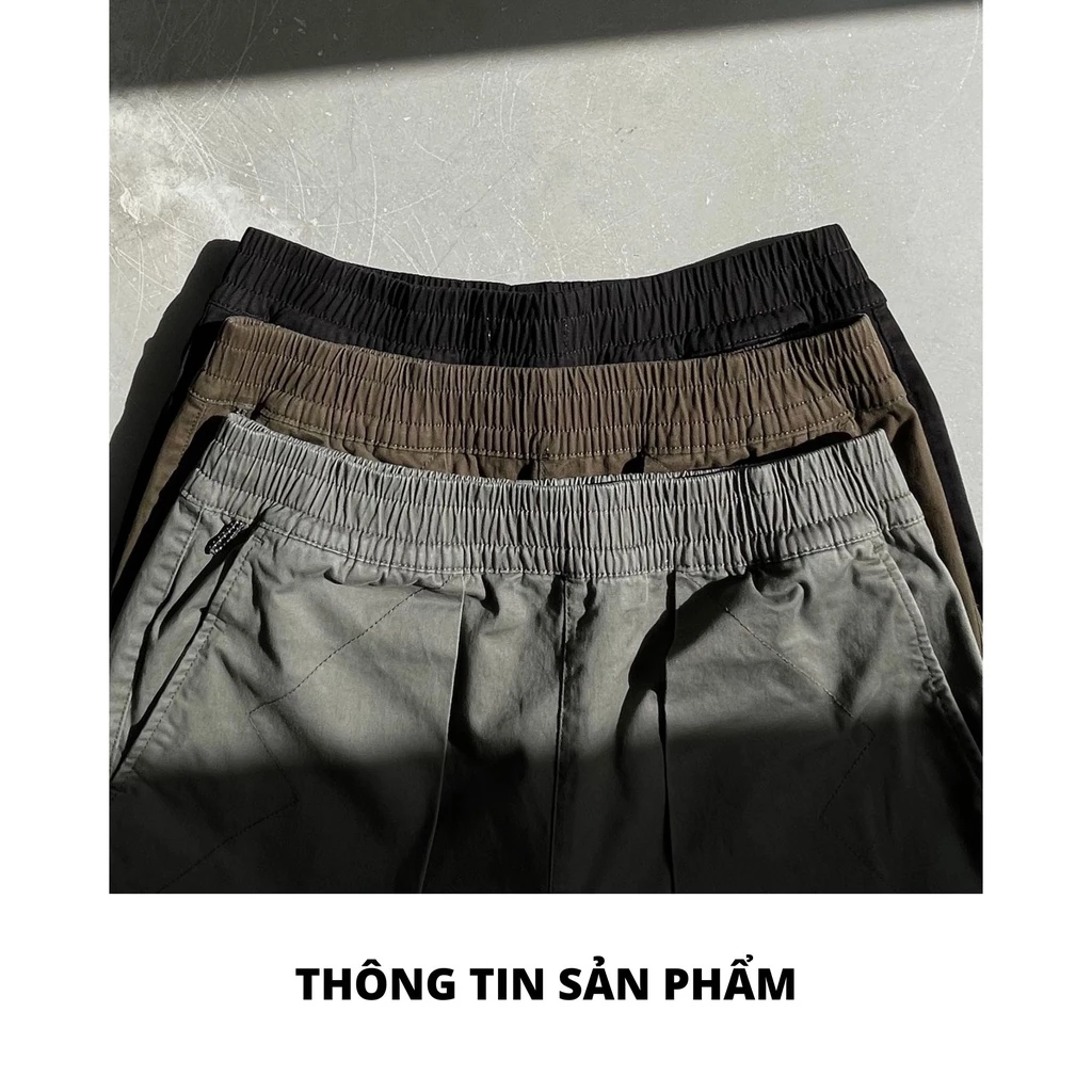 Quần Short Nam Snazzy Đùi Kaki Chun Mềm Mại Co Giãn Thoải Mái Flip Pocket