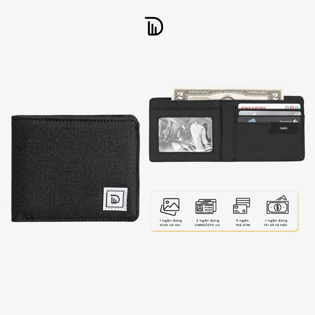 Ví vải DIM Basic Wallet 2 Form Ngang - Pastel Color