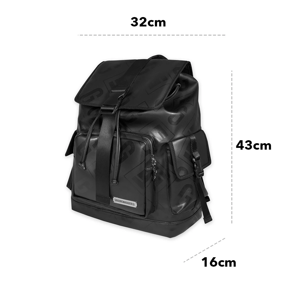 Balo Da Cao Cấp In SAIGON SWAGGER Eclipse Leather Backpack, ngăn chống sốc laptop 15.6inch
