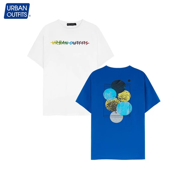 Áo Thun Nam Tay Lỡ Form Rộng URBAN OUTFITS Cổ Tròn Unisex Big Size 100kg In Hình Tròn 100% Cotton URBAN OUTFIT ATO09