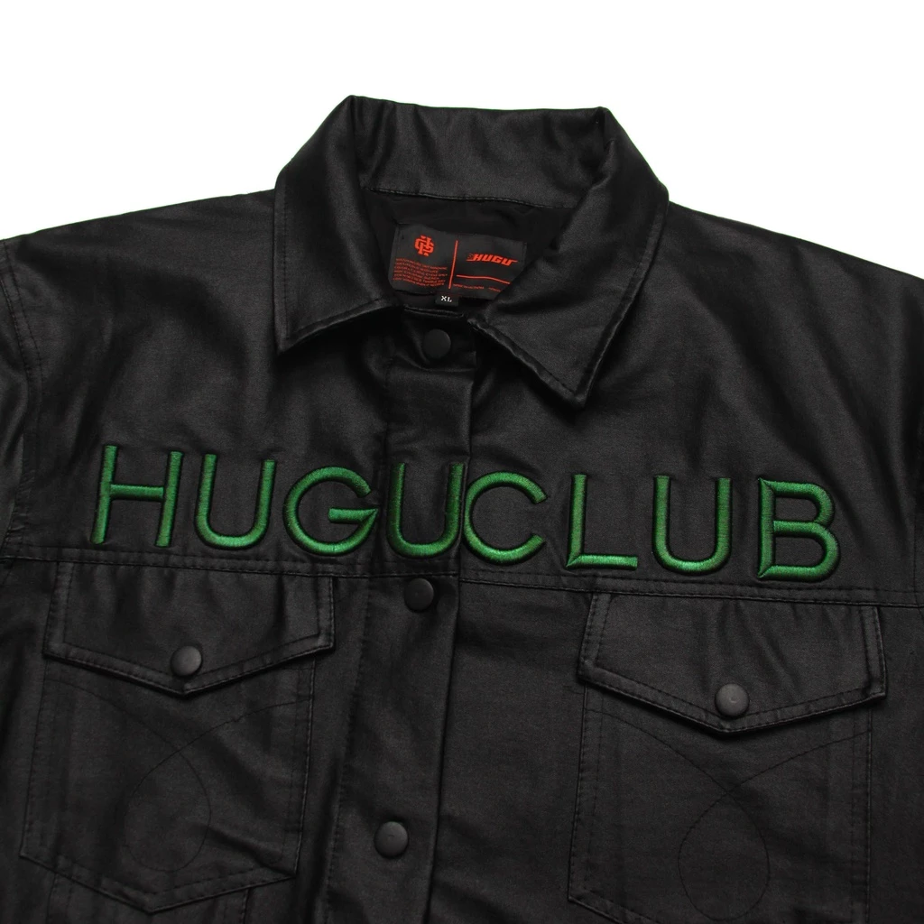 Áo khoác da jacket leather HUGU - Club Jacket - chống thấm nước kiểu dáng basic