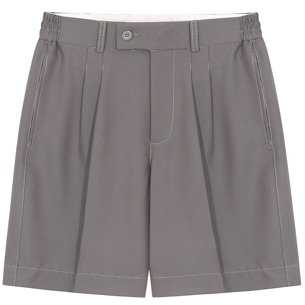 Quần short kaki nam màu đen, trắng, thể thao basic HUGU Mono lưng thun co dãn chất vải mềm bền màu