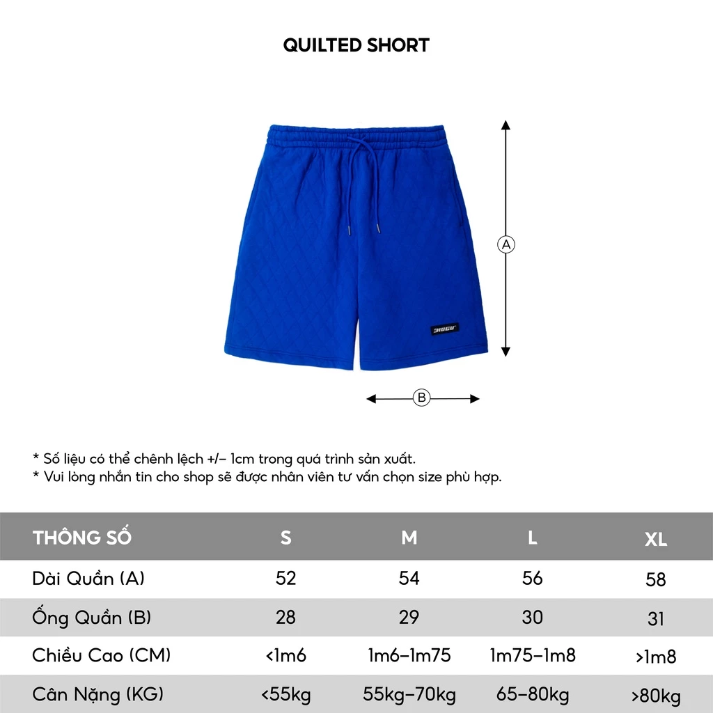 Quần short ngắn nam thể thao Quilted chính hãng HUGU chất liệu thun cao cấp co dãn thoải mái thoáng mát khi mặc