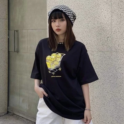 Áo thun Morning Warning Trolley - Xe Đẩy Zui Zẻ - Áo Thun Unisex Form Rộng Tay Lỡ Oversize Cotton 100% Local Brand