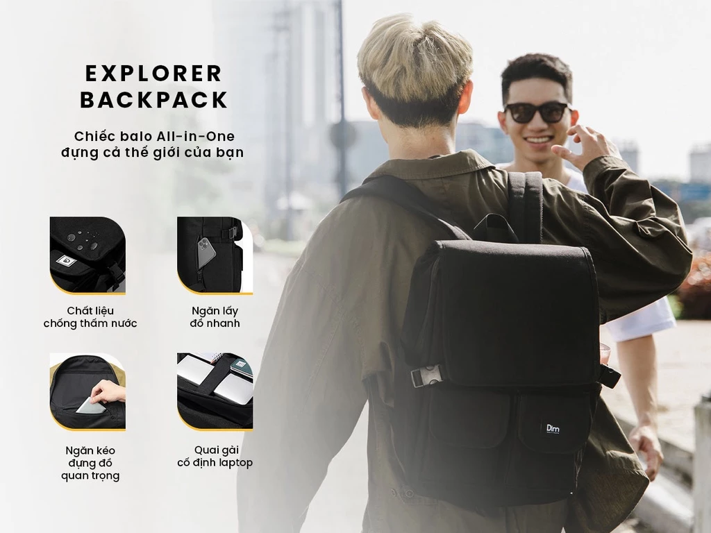 Balo DIM Explorer Backpack - Laptop 15,6 inch