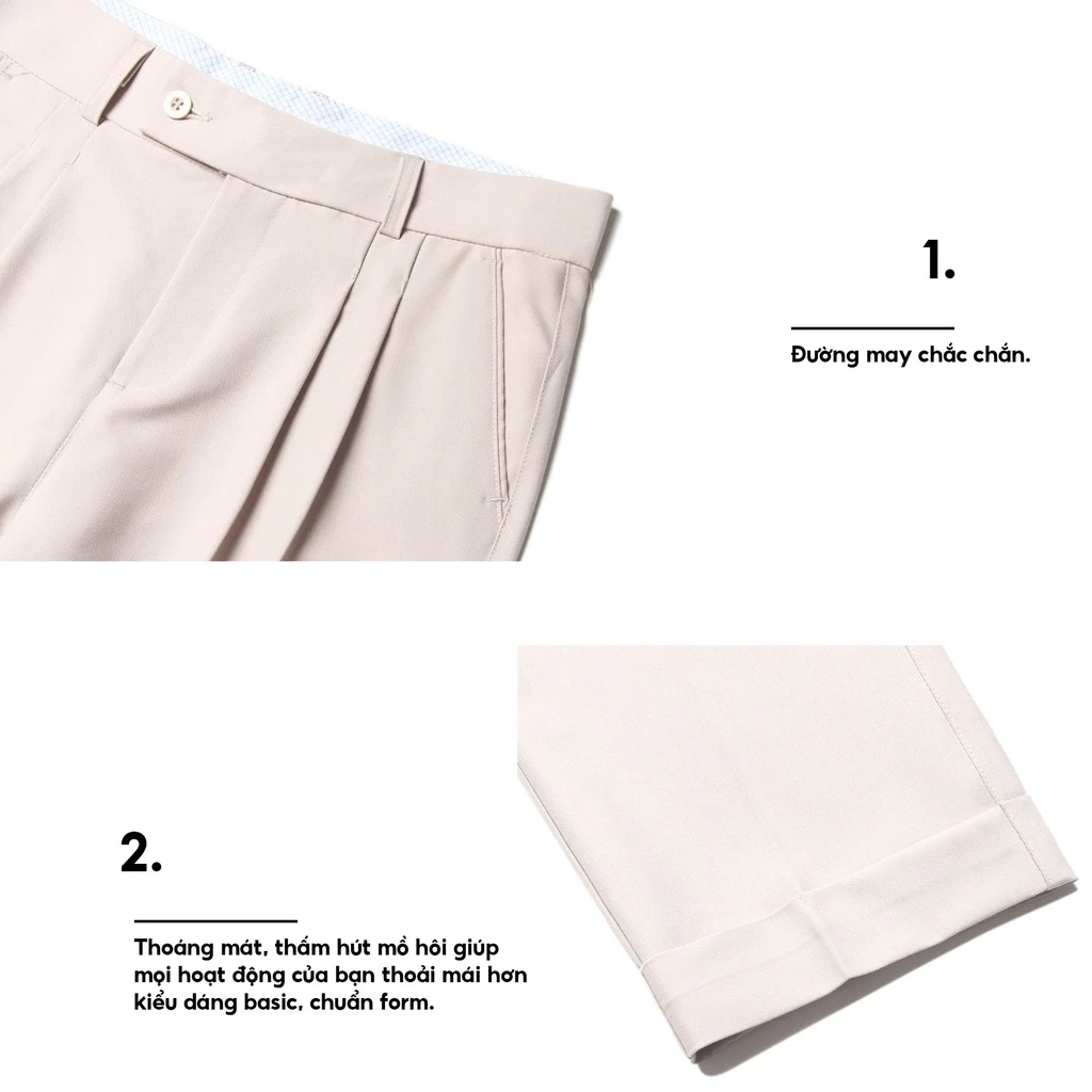 Quần tây nam màu đen, xám,... HUGU - Black Basic Pants With Hybrid - thoáng mát và chuẩn form