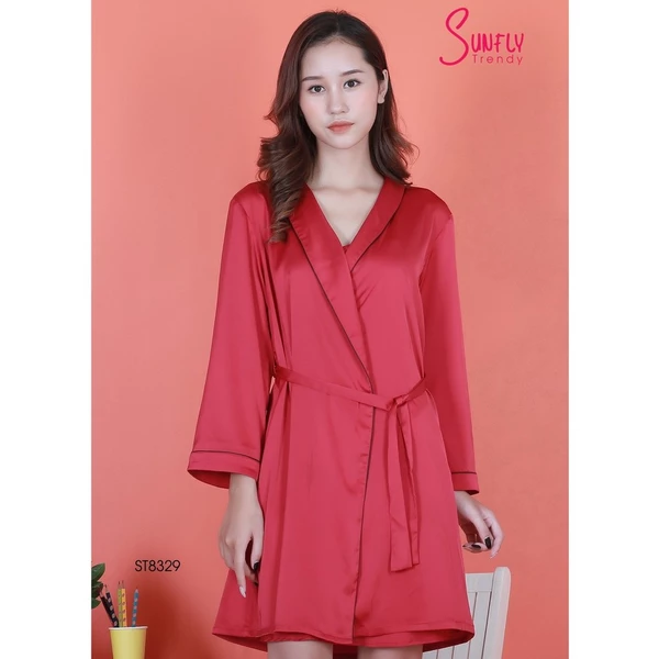 ST8330ST8329 – Set mặc nhà Đầm 2 dây + Áo choàng Sunfly Trendy