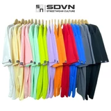 ÁO THUN TRƠN FORM RỘNG UNISEX NAM NỮ SDVN Cotton Thoáng Mát, Tay Lỡ Basic, Nhiều Màu Dày Dặn