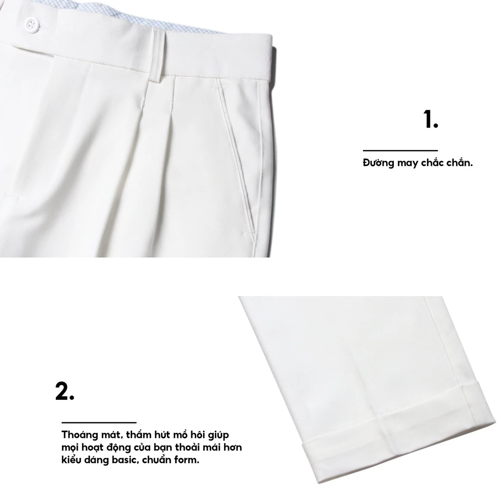 Quần tây nam màu đen, xám,... HUGU - Black Basic Pants With Hybrid - thoáng mát và chuẩn form