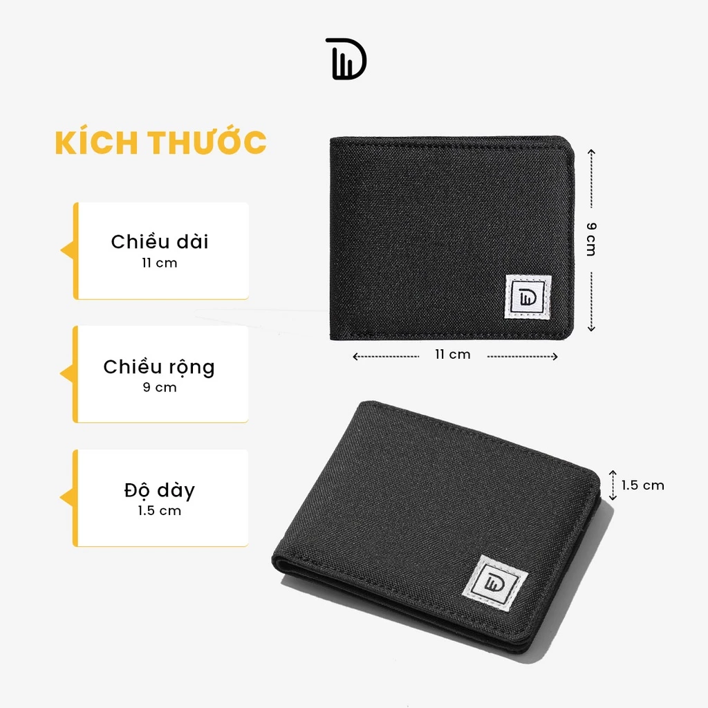 Ví vải DIM Basic Wallet 2 Form Ngang - Pastel Color