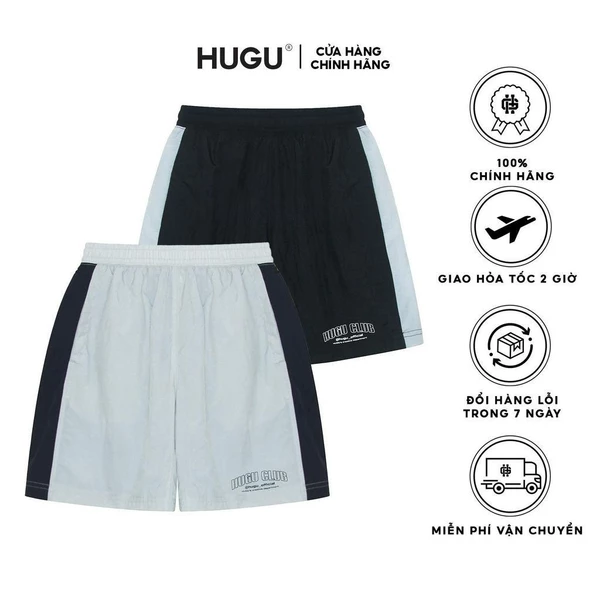 Quần ngắn vải dù HUGU - PARACHUTE SHORT - Unisex, form rộng thoải mát