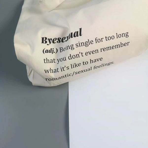 Túi vải tote bag của Chodole chất liệu túi canvas vải bố đẹp in chữ độc đáo ByeSexual