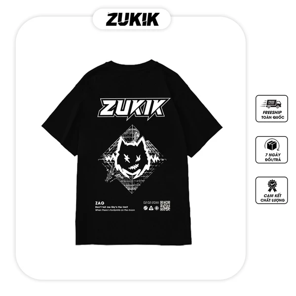 Áo thun tee phông nam nữ tay lỡ oversize form rộng ZUKIK - ZAG