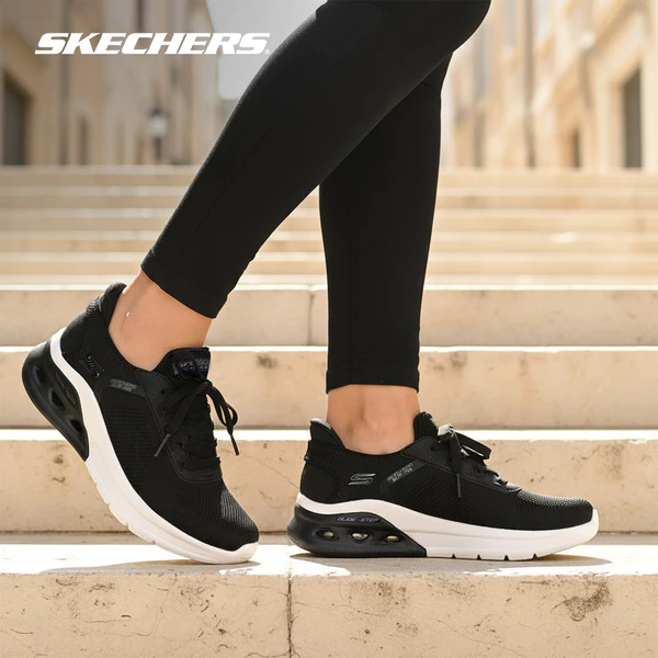 Giày Thể Thao Nữ Skechers Slip-ins BOBS Sport Arc Waves 2.0 Now It Thường Ngày-117638-BLK Memory Foam