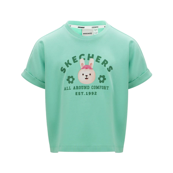 Crop Tee Bé Gái Skechers Crop Tee - SL125G089-MNTG Online Sale
