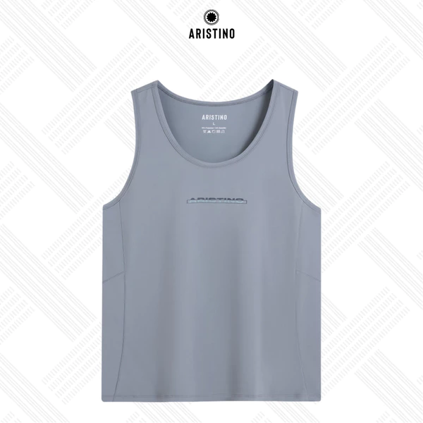 ARISTINO Áo Ba Lỗ Tanktop Nam Màu Xám Cao Cấp Thời Trang Nam Thoải Mái Mềm Mại Áo Lót Nam Mặc Hàng Ngày ATT004AS0