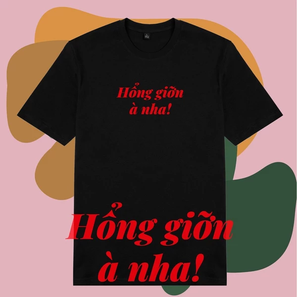 Áo thun tay ngắn unisex Chodole chất liệu vải cotton in chữ ngôn ngữ Saigon Hổng giỡn à nha