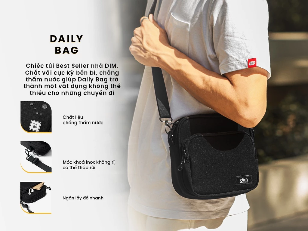 Túi đeo chéo DIM Daily Bag - Color Edition