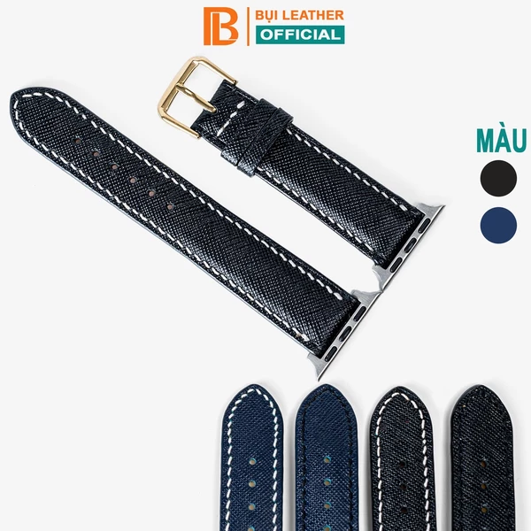 Dây AW da saffiano cao cấp-khâu tay thủ công-Bụi leather - D117, - series 3 series 4 series 5 series 6 series 7