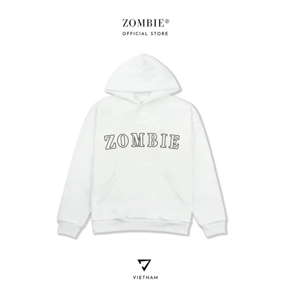 Áo Hoodie ZOMBIE® Social HD In White M