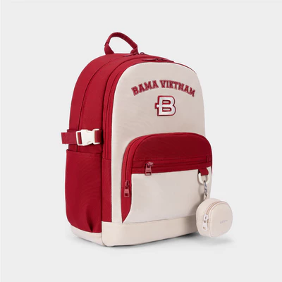 Balo nam nữ đi học đi làm BAMA Pocket Backpack chống nước nhiều ngăn đựng laptop 13 14 15 6 inch