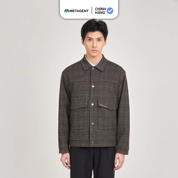 Áo khoác dạ Linear Wool nam Metagent MS 70E4372