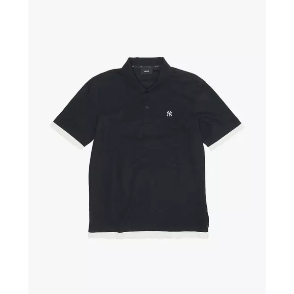 MLB - Áo polo unisex cổ bẻ tay ngắn Basic Layered_3APQB0463-50BKS
