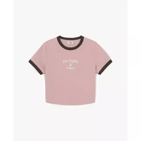 MLB - Áo croptop nữ cổ tròn tay ngắn Sportive_3FTSV0163-07PKL