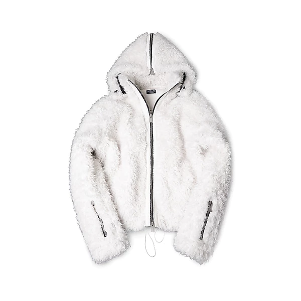 Áo Khoác Goldie "FAUX FUR MULTI ZIPPER" Màu Trắng
