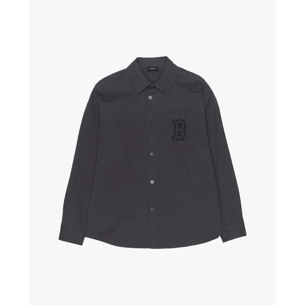 MLB - Áo khoác sơ mi unisex cổ bẻ tay dài phối logo_3AWSV0154-43CGS