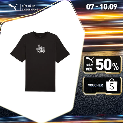 Áo Thun Thời Trang PUMA Nam GRAPHICS Bicycle Kick Tee Black Màu Đen