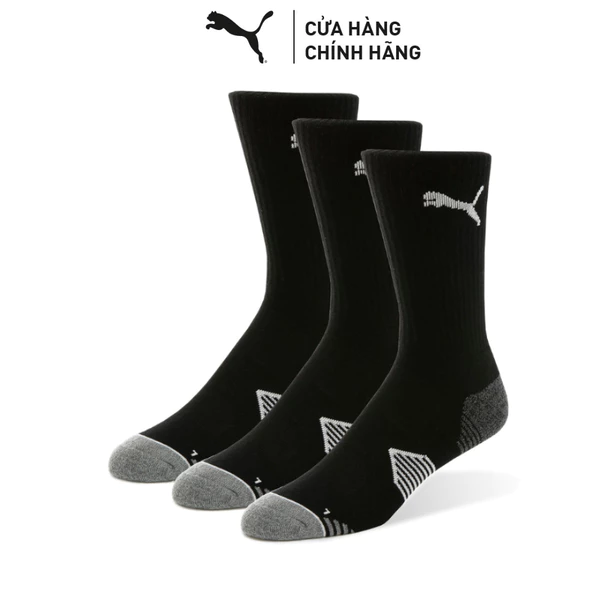 Bộ 3 Đôi Vớ PUMA Unisex ESSENTIAL CREW CUT 3 PA Black Màu Đen