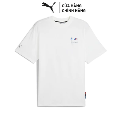 Áo Thun Thể Thao PUMA Nam Motorsport BMW MMS Stacked Logo Tee 2 White Màu Trắng