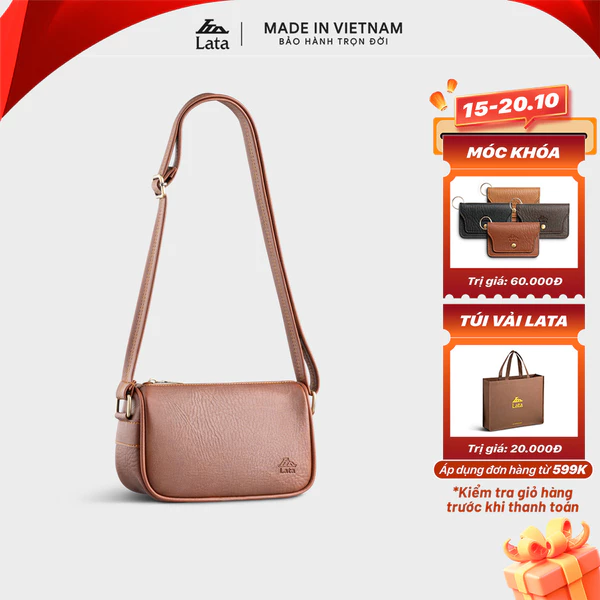Túi Lata (Thời trang nữ đi chơi size 21 - Túi đeo chéo da HN119)