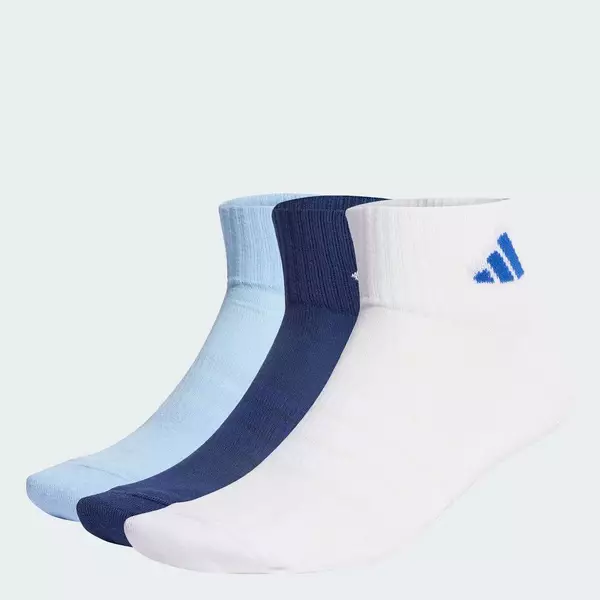 adidas Phong cách sống BỘ 3 ĐÔI TẤT CỔ CHÂN THỂ THAO CÓ ĐỆM Unisex Màu xanh da trời KC9632