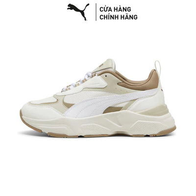 Giày Thể Thao PUMA Nữ Cassia Warm White-Desert Dust-Oak Branch-Gold Màu Trắng