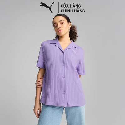 Áo Thun Thời Trang PUMA Nữ WARDROBE ESS Shirt Lavender Alert Màu Tím