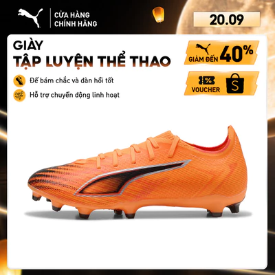 Giày Đá Bóng PUMA Unisex ULTRA 6 MATCH FG AG Heat Fire-Black-Glowing Red Màu Cam