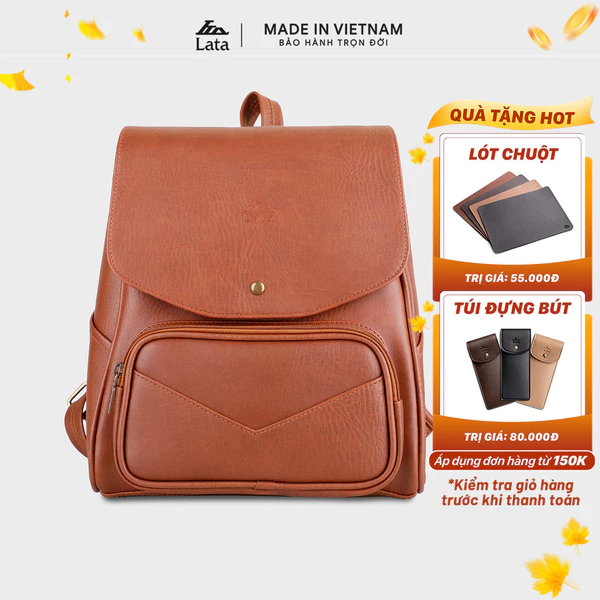 Balo Lata (Thời trang nữ tiện lợi cỡ lớn - Balo da BAL37)