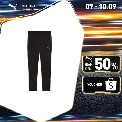 Quần Dài Thể Thao PUMA Nam individualCUP Training Pants Black-White-Ultra Blue Màu Đen