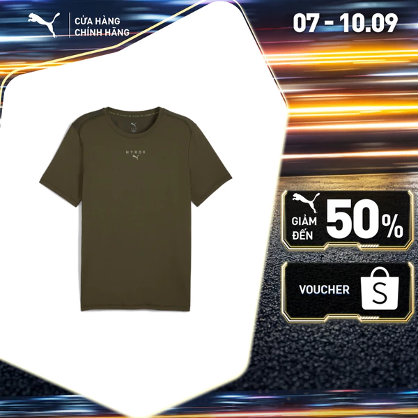 Áo Thun Tập Luyện PUMA Nam M HYROX CLOUDSPUN THERMO TEE Dark Olive Màu Xanh Lá