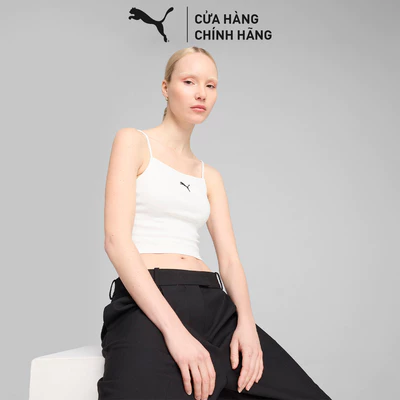 Áo Thun Thời Trang PUMA Nữ WARDROBE ESS Ribbed Tank Top White Màu Trắng