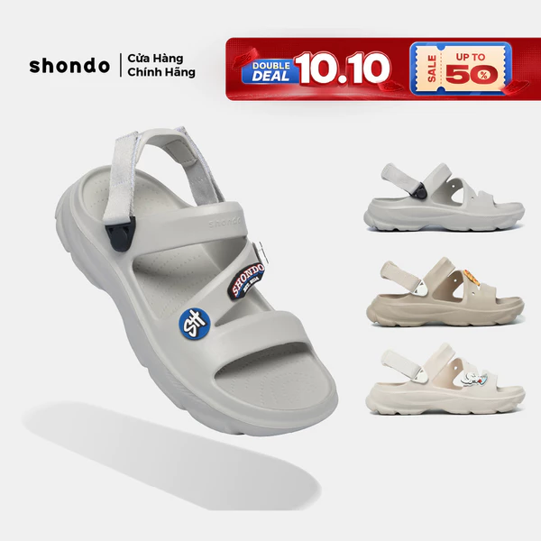 Giày Sandal Nam Nữ Shondo FX Ver 2 Nhựa Đúc Kháng Nước Hạn Chế Trơn Trượt Nhiều Màu