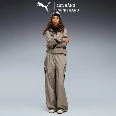 Quần Dài Thể Thao PUMA Nữ SPORT Woven Pants Mouse Gray Màu Be