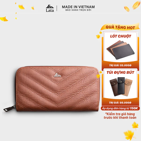 Ví Lata (Thời trang nữ dáng cầm tay dáng dài - Ví da VN61)